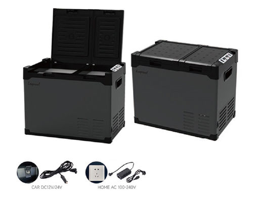 Frigorífico de carro portátil de zona dupla Compressor de baixo ruído Mini-frigorífico congelador para carro ou casa