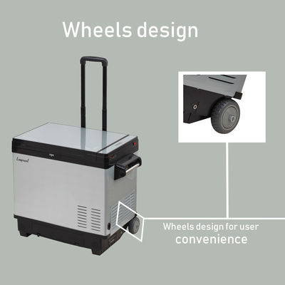 Frigorífico exterior com rodas DC 12V/24V AC 100V-240V Compressor portátil