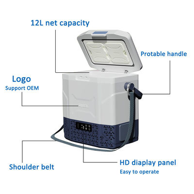 12L Freezer para automóveis Freezer solar para caixa de cristais Refrigerador portátil para acampamento