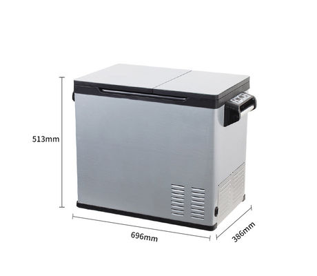 Frigorífico de carro de temperatura dupla de 50L com várias funções perfeito para piqueniques e em casa
