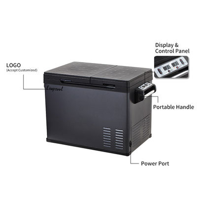Iate Caravana RV Car AnuodanDC Compressor 12V 24V Barco frigorífico com frigorífico congelador