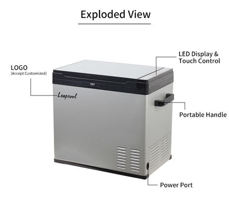 Frigorífico para uso doméstico e automóvel de dupla utilização de 50 L de capacidade com classificação de eficiência energética de grau 1