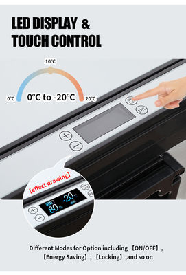 Frigorífico para uso doméstico e automóvel de dupla utilização de 50 L de capacidade com classificação de eficiência energética de grau 1