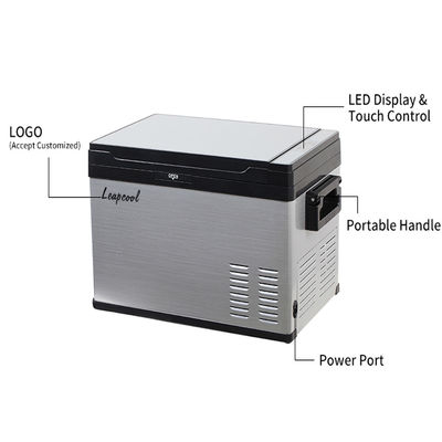 Display de luz LED 12V 240v portátil acampamento refrigerador elétrico caixa frigorífico carro refrigerador e frigorífico mais quente